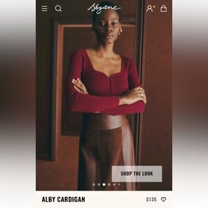 Sezane Alby Cardigan Cherry (NWOT)